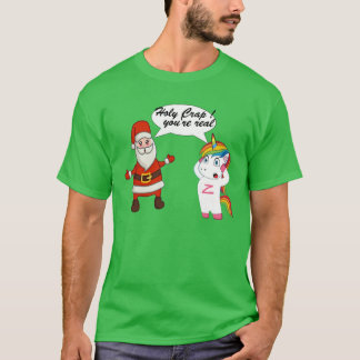 Santa Unicorn-julshirt - Funny Helgdag Tee
