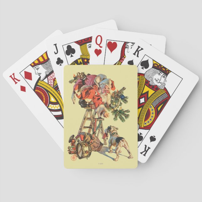 Santa Up a Ladder Casinokort (Baksidan)