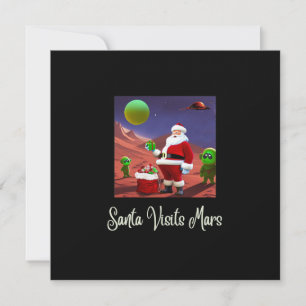 SANTA & UTOMJORDINGARNA, roligt julkort
