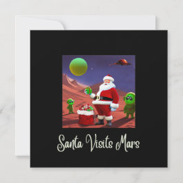 SANTA & UTOMJORDINGARNA, roligt julkort