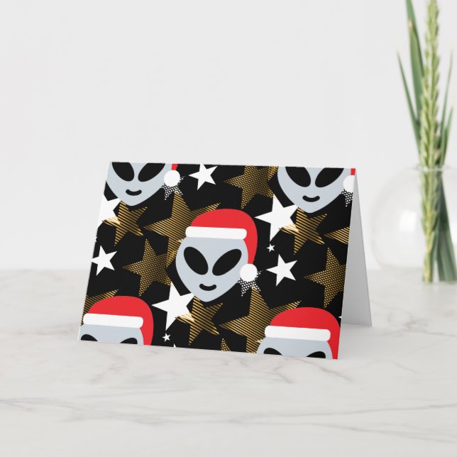 Santa utomlands emoji helgkort (Framsida)