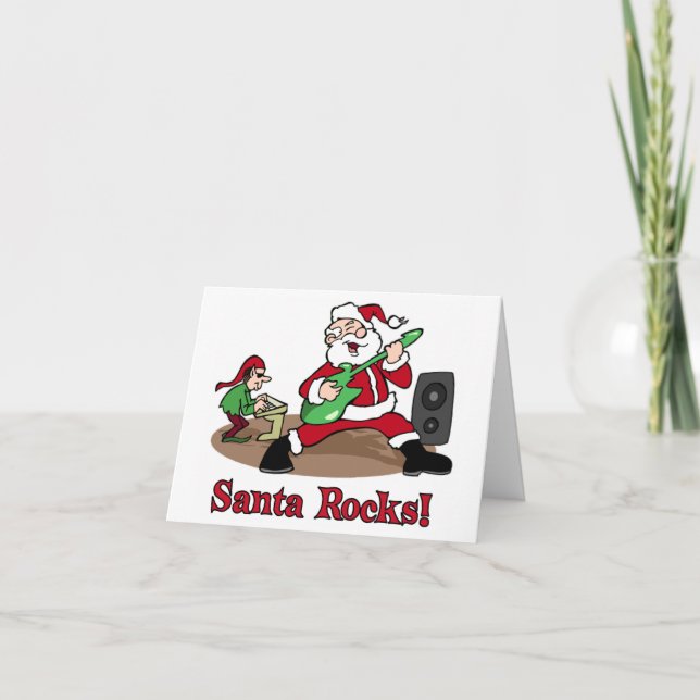 Santa vaggar julkortet helgkort (Framsida)