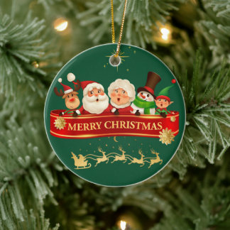 Santa & Vänner Klassisk Julgransprydnad Keramik