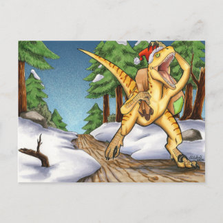 Santa Velociraptor Helg Vykort
