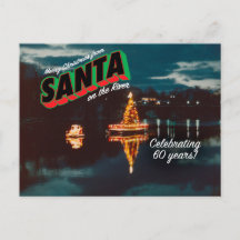 Santa vid floden Postcard 1