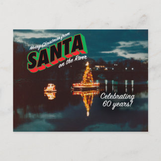 Santa vid floden Postcard 1 Vykort