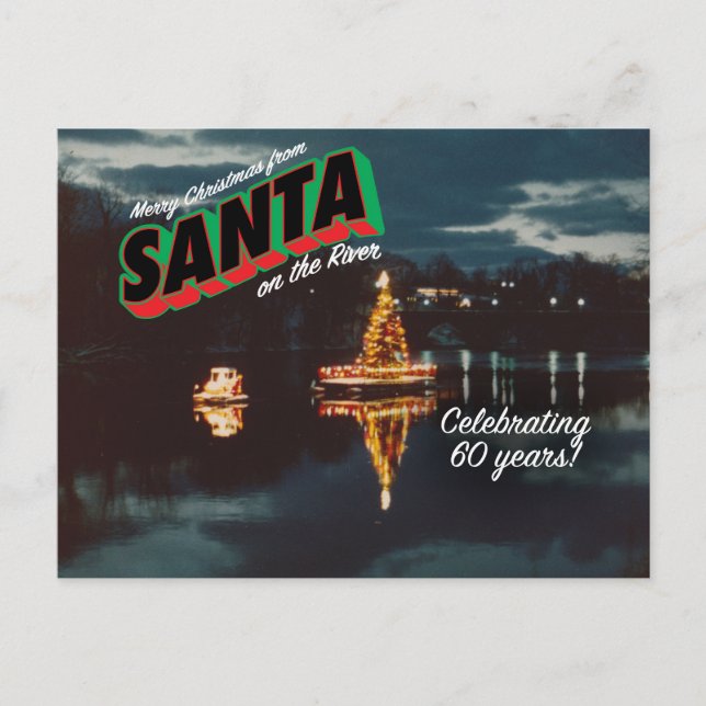 Santa vid floden Postcard 1 Vykort (Framsida)