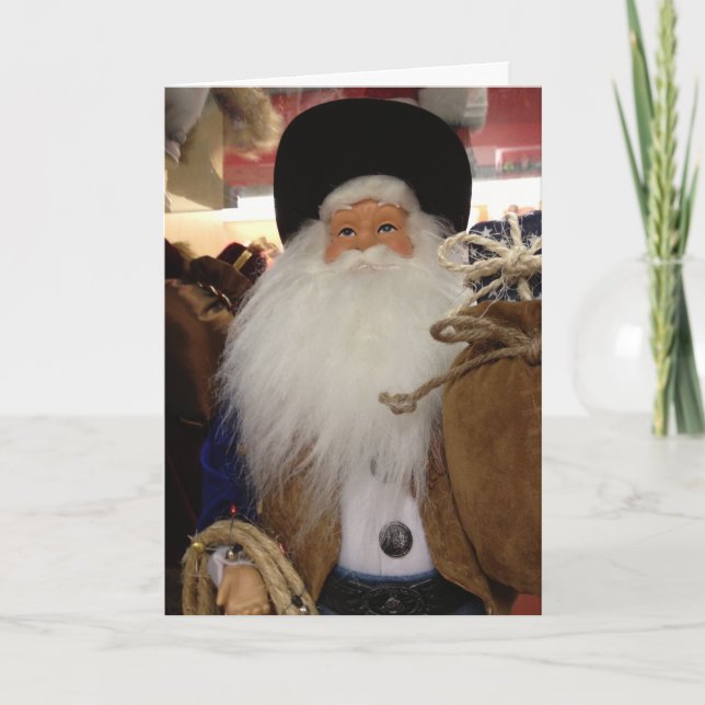 SANTA VILL SÄGA MERRY 1st CHRISTMAS Helgkort (Framsida)