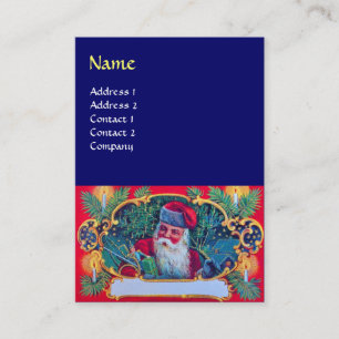 SANTA VINTAGE blue Visitkort