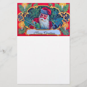 SANTA VINTAGE CHRISTMAS BREVPAPPER