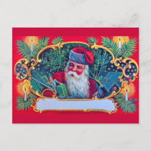 SANTA VINTAGE HELG VYKORT