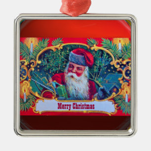 SANTA VINTAGE JULGRANSPRYDNAD METALL