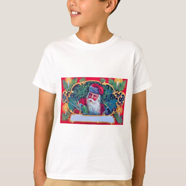 SANTA VINTAGE OCH CHRISTMAS GIFTS T-SHIRT (Framsida)