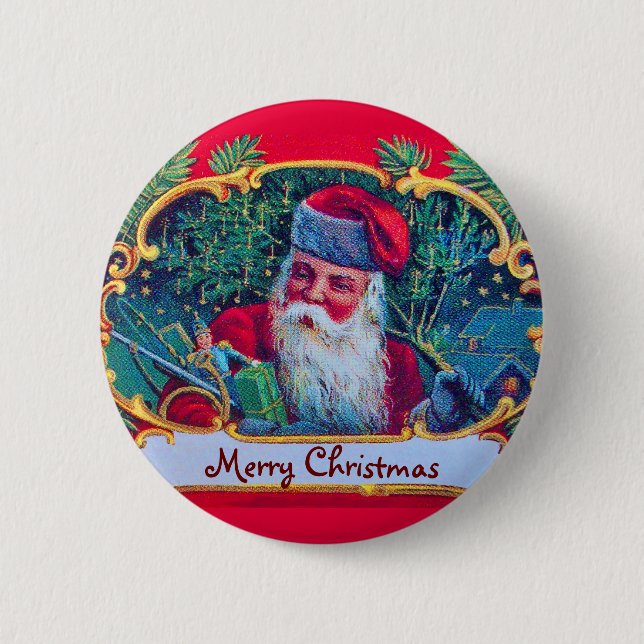 SANTA-VINTAGE och julklappar Knapp (Framsida)