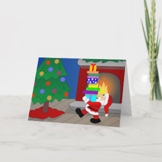 Santa Visits - spanska Helgkort