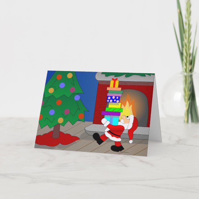 Santa Visits - spanska Helgkort (Framsida)