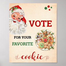 Santa Vote-signalen till din favoritjulklapp Poster