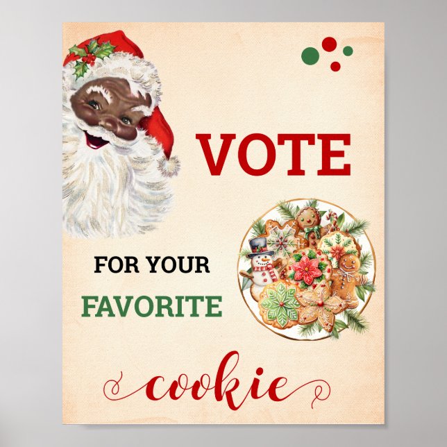 Santa Vote-signalen till din favoritjulklapp Poster (Framsidan)