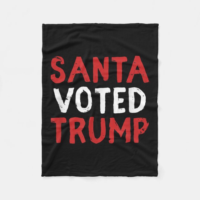 Santa Voted Trump Funny Christmas Gift Election Pr Fleecefilt (Framsidan)