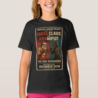 Santa vs Krampus Fight Night Christmas Shirt – Dar T Shirt