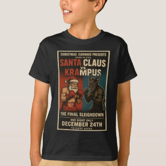 Santa vs Krampus Fight Night Jultröja – Dar T Shirt
