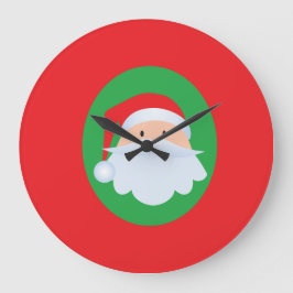Santa Wall Clock Stor Klocka