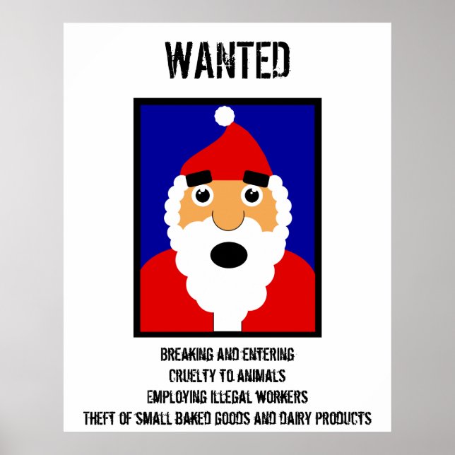 Santa Wanted Poster (Framsidan)