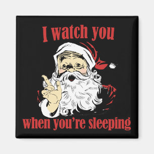 Santa Watches du sover Magnet