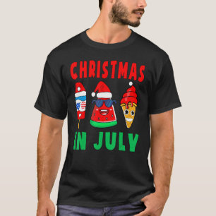Santa Watermelon Ice Pops Ice Cream Sommar Christm T Shirt