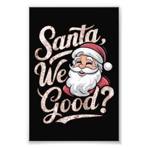 Santa We Bra? Kids jul Funny Julafton Fototryck
