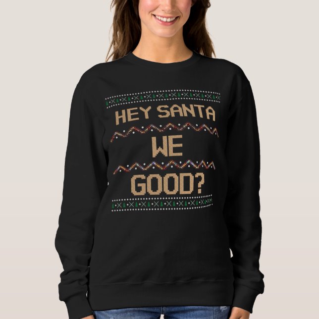 Santa We Bra? Ugly jul Shirt Roligt T (Framsida)