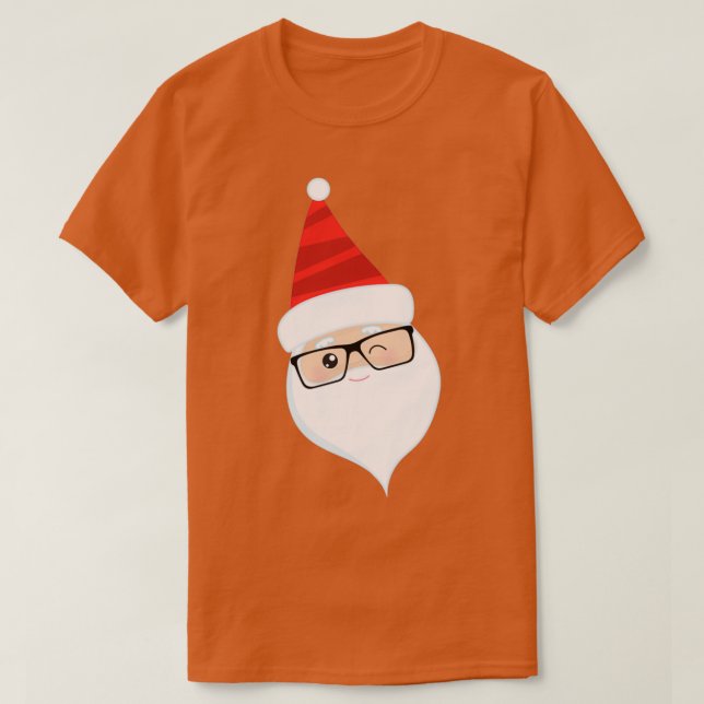 Santa Wearing Glass Winking Santa 1 T Shirt (Design framsida)
