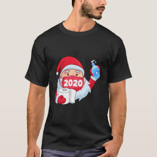 Santa Wearing Mask with Toilet Papper- Quarantine T Shirt