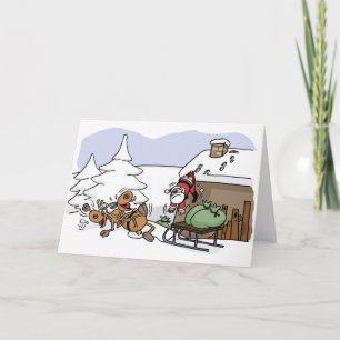 Santa Weggie-julkort för Säsonhälsningar Helgkort