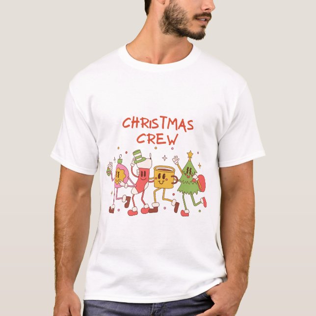 Santa Weihnachten Team T Shirt (Framsida)
