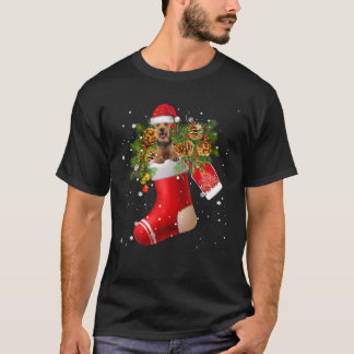 Santa Welsh Terrier på julen Sock Pajama T Shirt
