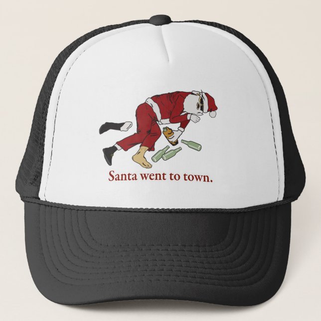 santa_went_to_town truckerkeps (Framsida)