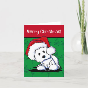 Santa Westie-jul Helgkort