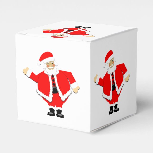 Santa White Favor Box Presentaskar (Framsidan Sidan)