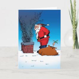 Santa Whiz Funny Tecknad Helgkort