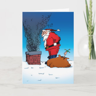 Santa Whiz Funny Tecknad Helgkort
