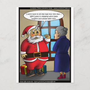 Santa & Wiki Leaks Roliga presenter T-shirts & kor Helg Vykort