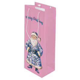 Santa Wine Gift Bag