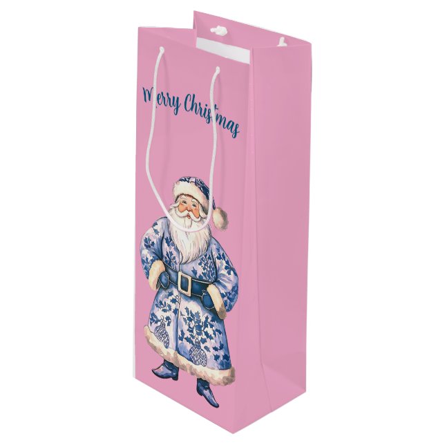 Santa Wine Gift Bag (Framsidan Vinklad)