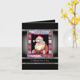 Santa Wink Elegant jul Kort