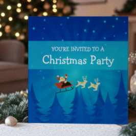 Santa Winter Scene-julen Party Inbjudan
