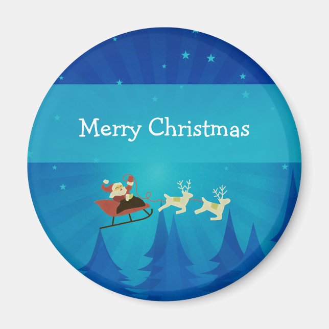 Santa Winter Scene Magnet (Framsidan)