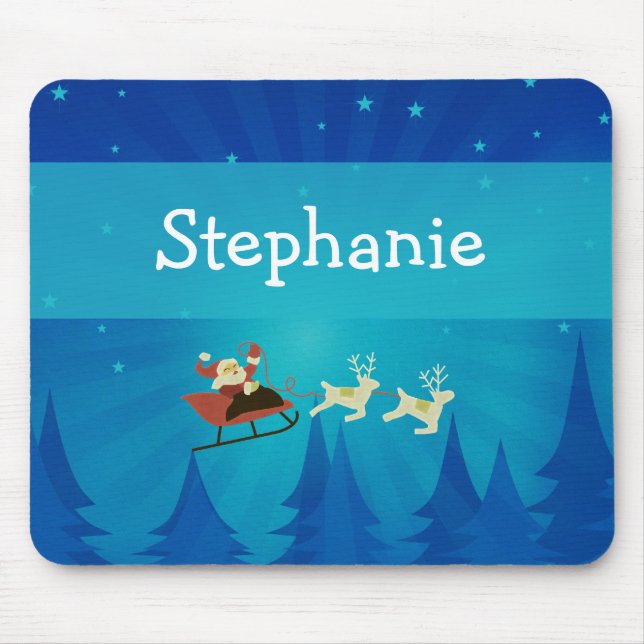 Santa Winter Scene Mousepad Musmatta (Framsidan)
