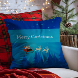 Santa Winter Scene Pillow Kudde