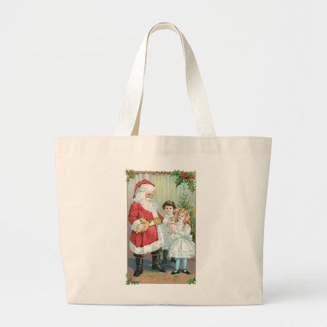 Santa With Children Jumbo Tygkasse (Framsidan)